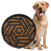 WHIPPY slow-feeder dog bowl with puzzle maze design slows eating and promotes mindful meals.