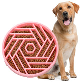 WHIPPY slow feeder dog bowl with puzzle maze for a steadier eating pace.