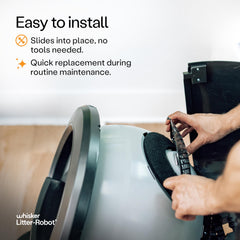 Whisker Litter-Robot 4 replacement packaging shows easy swap.