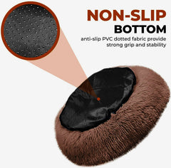 Whiskers & Friends donut bed 31x31 inch roomy comfort for larger cats.