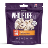 Whole Life Just One Chicken freeze-dried treat pack for protein-rich snacking