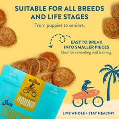 Wholesome Hound Chicken Chips protein snack for healthy dog feeding