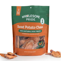 Wholesome Pride bag front: natural single-ingredient dog treats