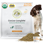 Wholistic Pet Organics Canine Complete bottle pour for simple daily supplementation