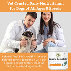 Wholistic Pet Organics Canine Complete scoop measures precise daily portions