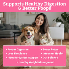 Wholistic Pet Organics label shows ingredients and usage