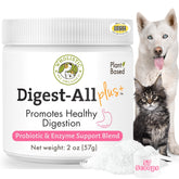 Wholistic Pet Organics dog probiotics bottle promoting gut balance