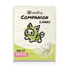 WICKEDPUP diaper liner with PawPrints Pee-Alert signals change for cleaner care.
