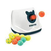 WIGGLYTAIL automatic ball launcher unit ready for indoor or outdoor play.