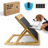 Wiki3C Solid Bamboo Dog Nail Scratch Board at angle five for comfortable filing