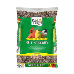Close-up of Wild Delight Nut N' Berry ingredients including seeds and nuts