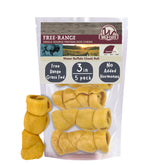 Wild Eats Water Buffalo Cheek Chips pack — long-lasting, grain-free dog chews for strong chewers.