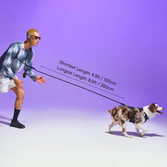 Wild One rope leash in crossbody mode for secure, hands-free outings.