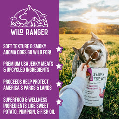 Wild Ranger Wild Nature beef jerky stick savory reward for training sessions.