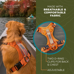 Wilderdog harness top handle image demonstrates easy lift over obstacles.