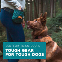 Wilderdog Treat Pouch front loop and D-ring for attaching gear on walks.