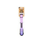 Wilderdog Aurora waterproof dog collar close-up showing rubber-coated webbing that repels water