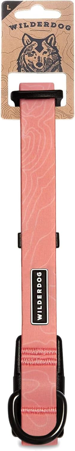 Wilderdog waterproof dog collar guava keeps fur dry on muddy hikes