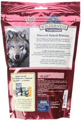 Wilderness Trail Treats Salmon Biscuit—grain-free crunch and savory flavor for dogs.