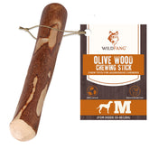 Wildfang Olive Wood Chewing Stick for medium dogs supports teething and dental engagement.