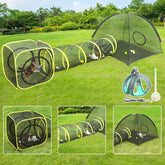Wilwolfer outdoor cat enclosures mesh tent for safe backyard play and airy ventilation.