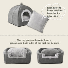 WINDRACING Cat Bed Cave features anti-slip bottom to stay in place.