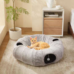 WINDRACING Cat Tunnel Bed top opening invites quick access and play.