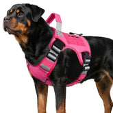 WINGOIN pink tactical harness in side view for large dogs with no-pull design