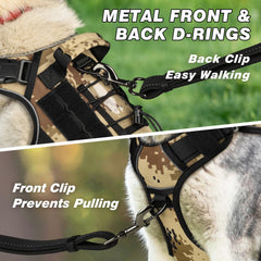 Wingoin harness small camo sturdy handle and D-rings for training and handling