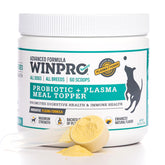 WINPRO Dog Probiotic Powder bottle-front shows a ready-to-use topper for digestive balance.