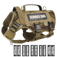 WINSEE service dog vest large with MOLLE for attachable pouches during outdoor work.