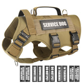 WINSEE service dog vest with MOLLE system and patches for customization.