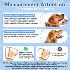 WinWeal adjustable neck girth dog cone collar ensures secure fit.