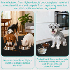 Wiojtry Non-Slip Pet Mat for crate stays in place on slick floors.