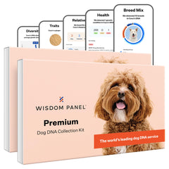 Wisdom Panel Premium front packaging shows trusted breed and health insights