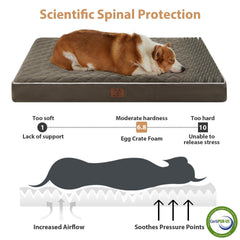 WNPETHOME dog bed crate with washable cover and zippers for easy cleaning.