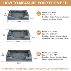 WNPETHOME XXL dog bed foam-core close-up showing 3.5-inch support