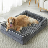 WNPETHOME large dog bed with C-shaped design supports neck and head for safer rest