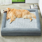 WNPETHOME Velvet-covered giant dog bed close-up showing plush texture for cozy lounging