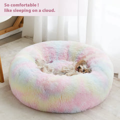 WNPETHOME self-warming donut bed outer keeps pets warm through the night.