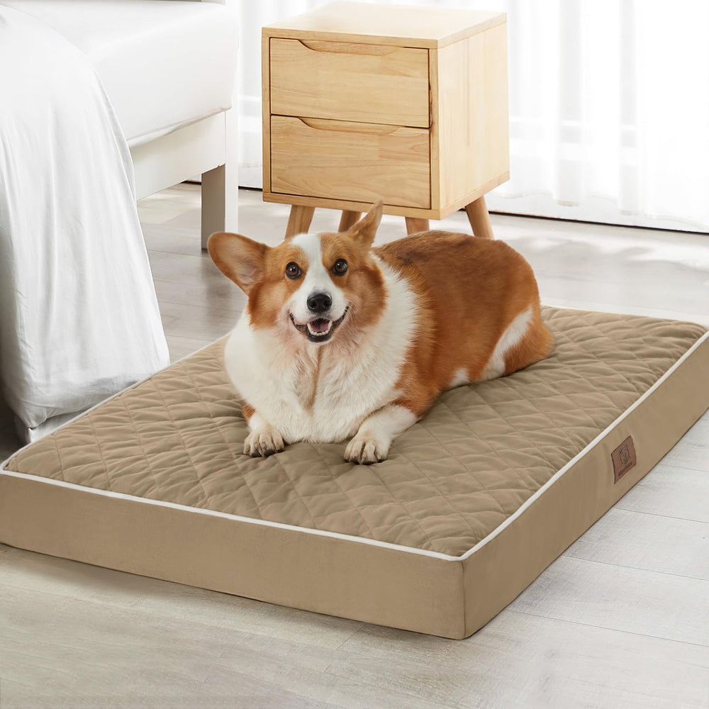 WNPETHOME velvet quilted top bed for plush, warm comfort.
