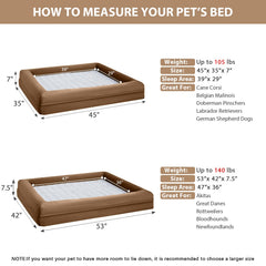 WNPETHOME XXL dog bed with bolsters for added security and comfort.
