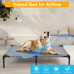 Wn’s Day breathable cooling dog cot suitable for hot days.
