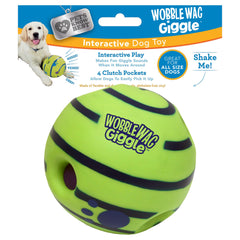 Wobble Wag Giggle Ball rolls and giggles, inviting play