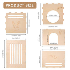 Woiworco Rabbit Hideout Castle carrot pattern detail enhances visual appeal for indoor pets