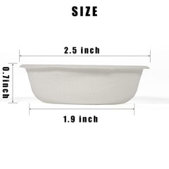WOLEDOE durable plant-fiber reptile feeding cups, side angle, leak-resistant for safe treats.