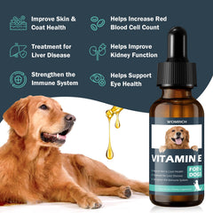 WOMRICH Vitamin E for Dogs coat shine supports a healthy, glossy coat