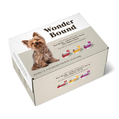 Wonder Bound beef loaf in gravy cups for small breeds, ready to serve