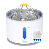 Wonder Creature cat fountain with stainless steel lid showcasing durable, hygienic design