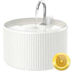 Wonder Creature Ceramic Cat Water Fountain full view shows elegant ceramic design